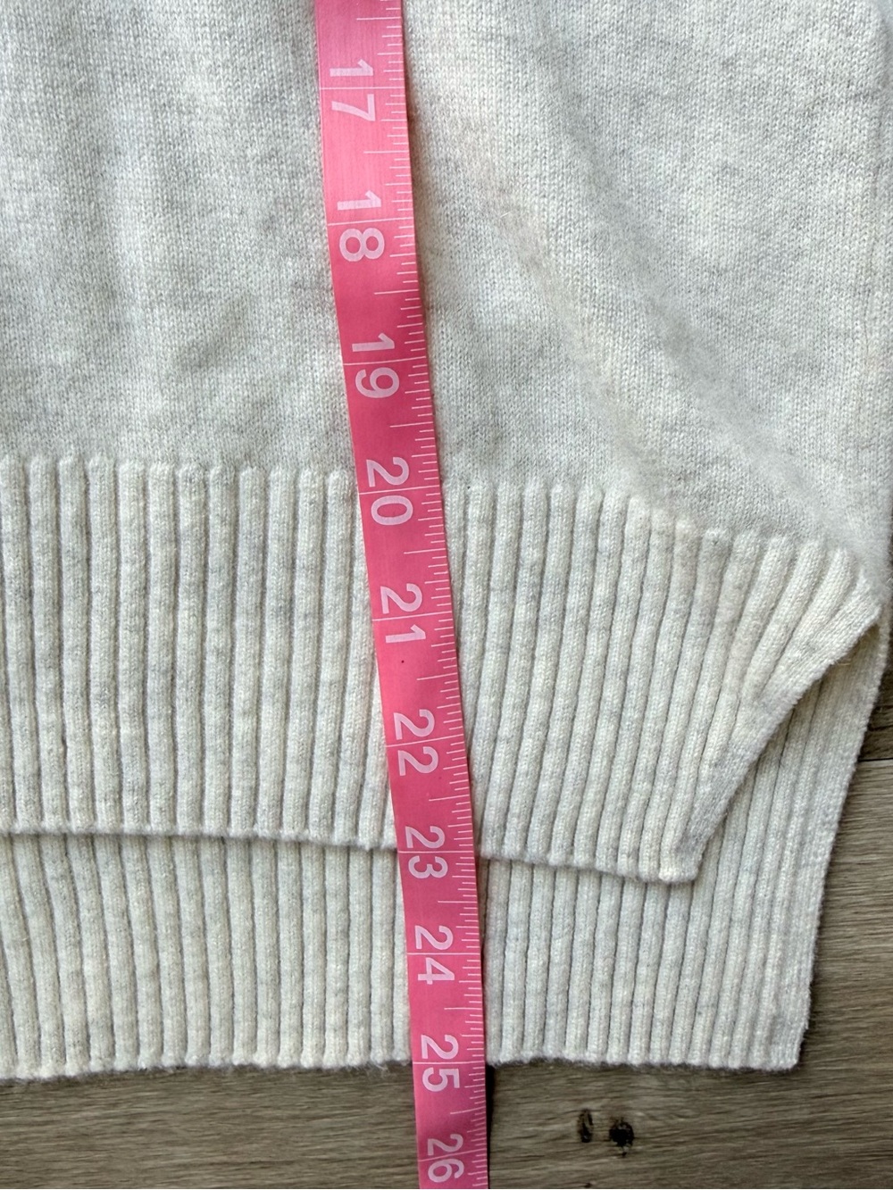Abercrombie & Fitch 100% Cashmere Sweater Women’s XL Ivory relaxed boxy Hi Low - Picture 8 of 8